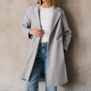 Chic Light Gray Overcoat